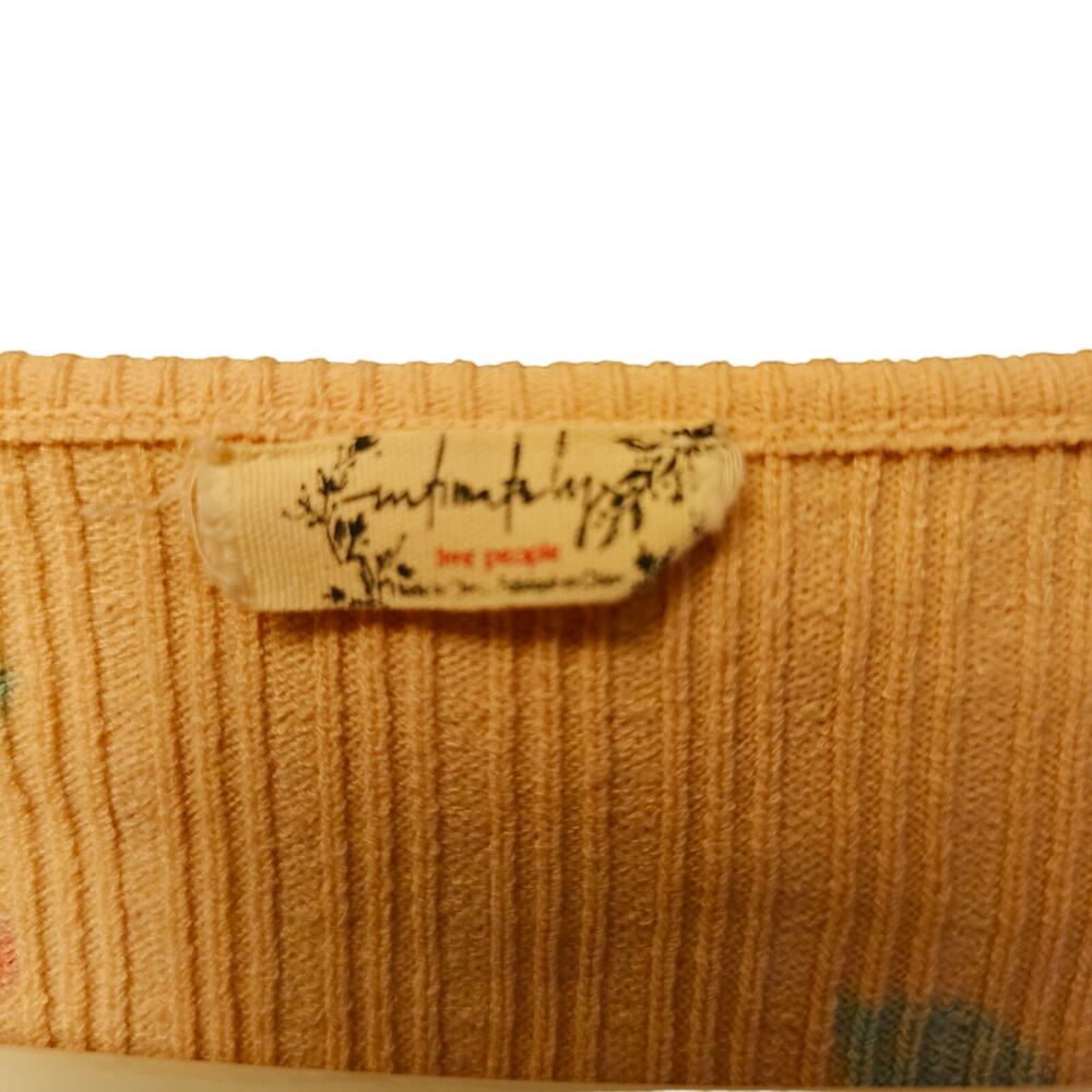 Intimately Free People oh hey crop rose faux wrap crop ribbed shirt - Picture 4 of 6